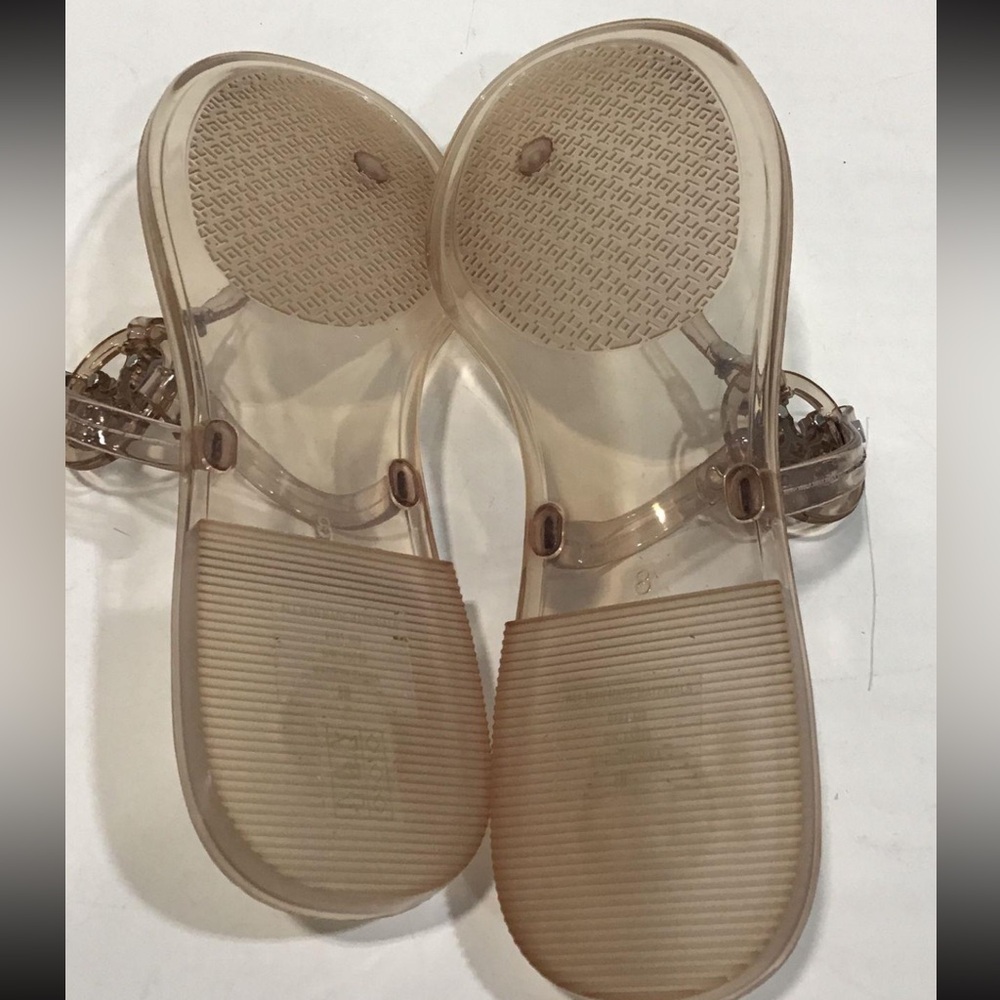Tory Burch Women's Mini Miller Jelly Tan Sandals Size 8 - Picture 5 of 6